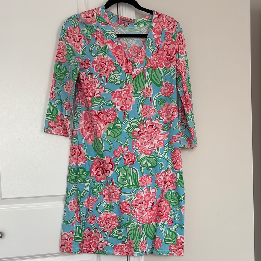 Barbara Gerwit Floral V-Neck Dress